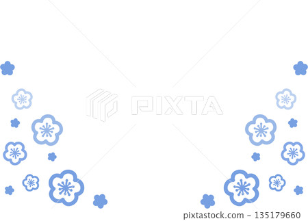 Light blue two kinds of flower simple illustration background material Light blue two kinds of flower simple illustration background material 135179660