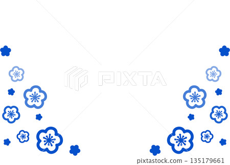 Simple illustration background material of two kinds of blue flowers Simple illustration background material of two kinds of blue flowers 135179661