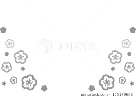 灰色兩種花卉簡約插畫背景素材 灰色兩種花卉簡約插畫背景素材 135179668