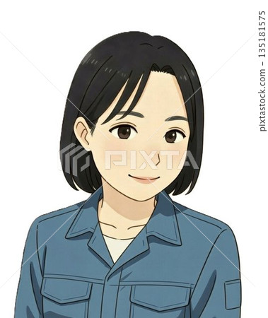 一位身穿工作服的女士 135181575
