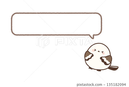 One-liner: Long-tailed Tit and speech bubble (confused) 135182094