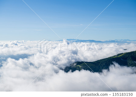 從八方尾眺望初夏的白馬村 135183150