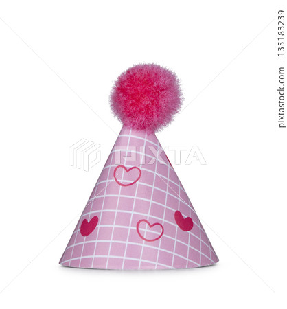 Real photo of party hat on white background Real photo of party hat on white background 135183239