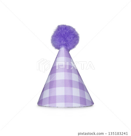 Real photo of party hat on white background Real photo of party hat on white background 135183241