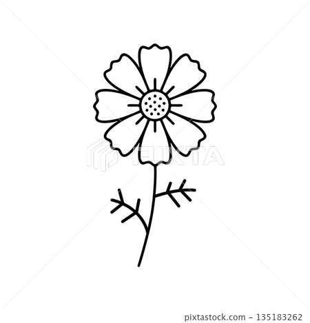 Simple cosmos line icon Simple cosmos line icon 135183262