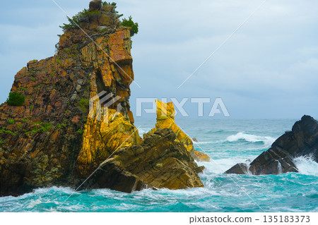 Helmet Rock in Jeongdongjin, Gangneung, South Korea Helmet Rock in Jeongdongjin, Gangneung, South Korea 135183373