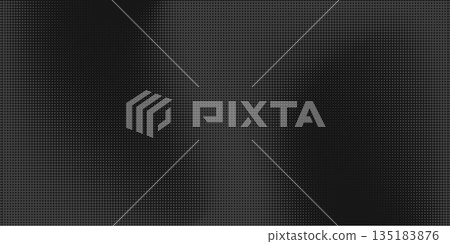 Black halftone pattern with gradient dots creating smooth tonal transitions. Modern dotted background with pixel perfect geometric texture for graphic design projects. Black halftone pattern with gradient dots creating smooth tonal transitions. Modern dotted background with pixel perfect geometric texture for graphic design projects. 135183876