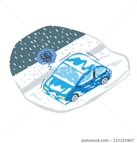 汽車陷在雪裡 135183967
