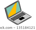 Isometric laptop. Hand drawn isometric. 135184121