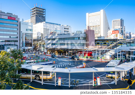 Urban scenery at the south exit of JR Nakano Station Urban scenery at the south exit of JR Nakano Station 135184335
