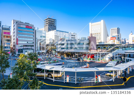 Urban scenery at the south exit of JR Nakano Station Urban scenery at the south exit of JR Nakano Station 135184336