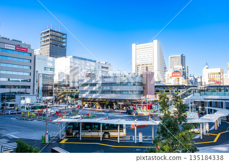 Urban scenery at the south exit of JR Nakano Station Urban scenery at the south exit of JR Nakano Station 135184338