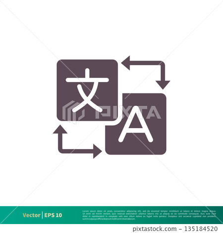 Translation, Translator Icon Vector Logo Template Illustration Design. Vector EPS 10. Translation, Translator Icon Vector Logo Template Illustration Design. Vector EPS 10. 135184520