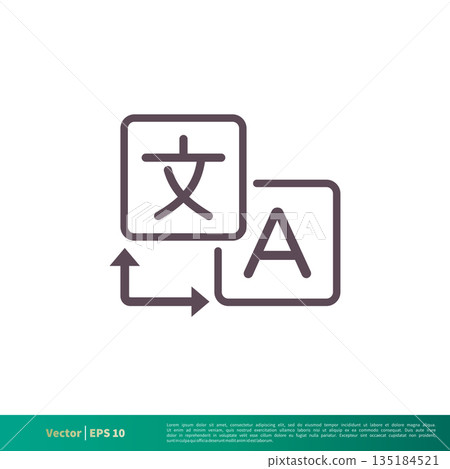 Translation, Translator Icon Vector Logo Template Illustration Design. Vector EPS 10. Translation, Translator Icon Vector Logo Template Illustration Design. Vector EPS 10. 135184521