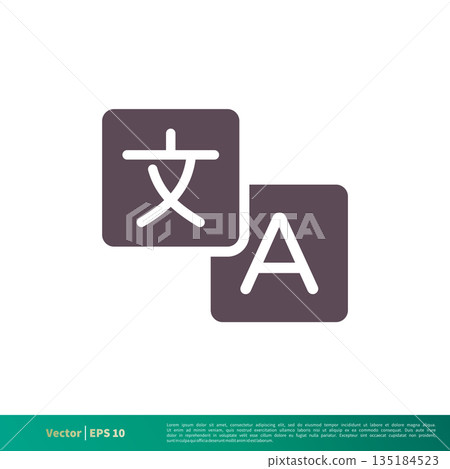 Translation, Translator Icon Vector Logo Template Illustration Design. Vector EPS 10. 135184523