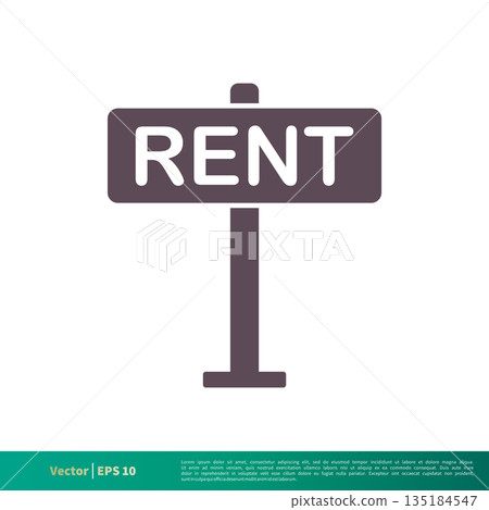 Rent Sign Icon Vector Logo Template Illustration Design. Vector EPS 10. Rent Sign Icon Vector Logo Template Illustration Design. Vector EPS 10. 135184547
