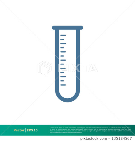 Flask Laboratory Glass Icon Vector Logo Template Illustration Design. Vector EPS 10. 135184567