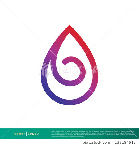 Drop Water Ornamental Icon Vector Logo Template Illustration Design. Vector EPS 10. Drop Water Ornamental Icon Vector Logo Template Illustration Design. Vector EPS 10. 135184613