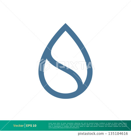 Drop Water Ornamental Icon Vector Logo Template Illustration Design. Vector EPS 10. Drop Water Ornamental Icon Vector Logo Template Illustration Design. Vector EPS 10. 135184616