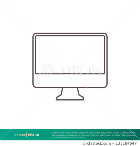 Monitor Display Screen Icon Vector Logo Template Illustration Design. Vector EPS 10. 135184647