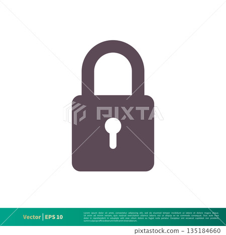 Padlock Icon Vector Logo Template Illustration Design. Vector EPS 10. Padlock Icon Vector Logo Template Illustration Design. Vector EPS 10. 135184660