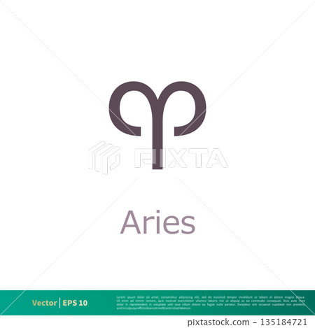 Aries - Zodiac Sign Icon Vector Logo Template Illustration Design. Vector EPS 10. Aries - Zodiac Sign Icon Vector Logo Template Illustration Design. Vector EPS 10. 135184721
