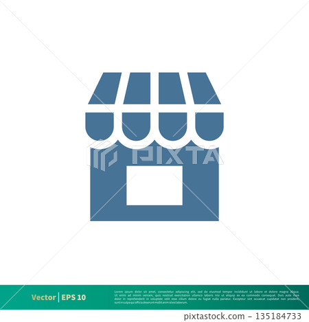 Shop, Store Icon Vector Logo Template Illustration Design. Vector EPS 10. 135184733