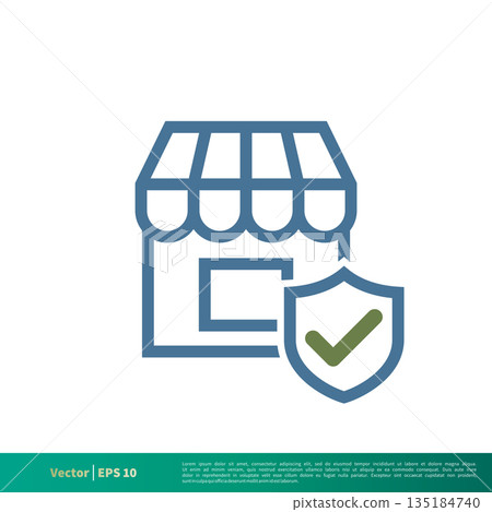 Shop, Store Icon Vector Logo Template Illustration Design. Vector EPS 10. 135184740