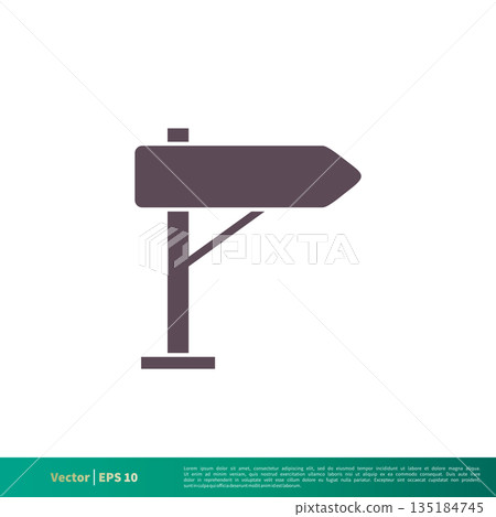 Empty Street Sign Board Icon Vector Logo Template Illustration Design. Vector EPS 10. Empty Street Sign Board Icon Vector Logo Template Illustration Design. Vector EPS 10. 135184745