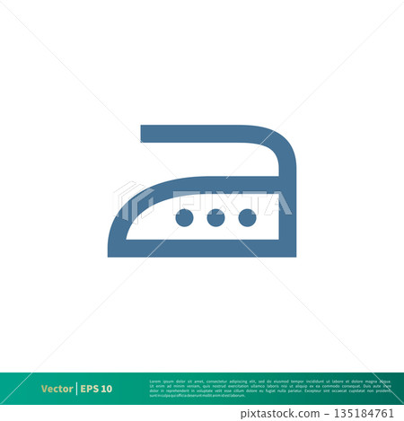 Ironing, Laundry Icon Vector Logo Template Illustration Design. Vector EPS 10. 135184761