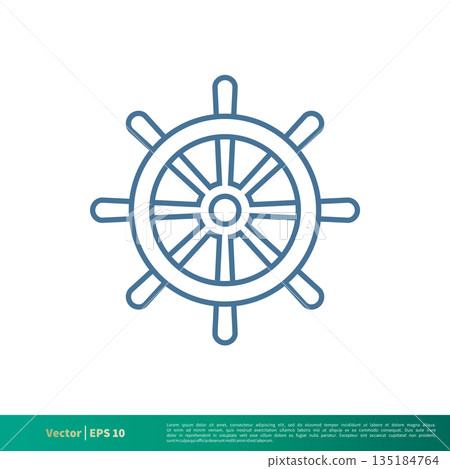 Steer of Ship, Nautical Icon Vector Logo Template Illustration Design. Vector EPS 10. Steer of Ship, Nautical Icon Vector Logo Template Illustration Design. Vector EPS 10. 135184764