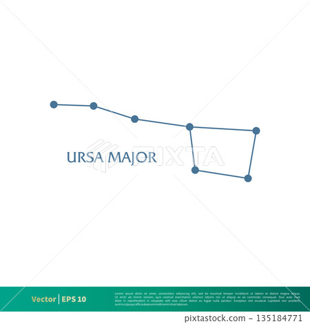 Ursa Major - Constellation Star Icon Vector Logo Template Illustration Design. Vector EPS 10. 135184771