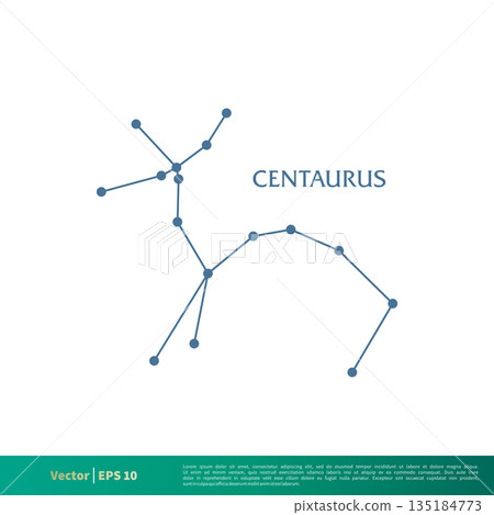 Centaurus - Constellation Star Icon Vector Logo Template Illustration Design. Vector EPS 10. Centaurus - Constellation Star Icon Vector Logo Template Illustration Design. Vector EPS 10. 135184773