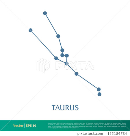 Taurus - Constellation Star Icon Vector Logo Template Illustration Design. Vector EPS 10. Taurus - Constellation Star Icon Vector Logo Template Illustration Design. Vector EPS 10. 135184784