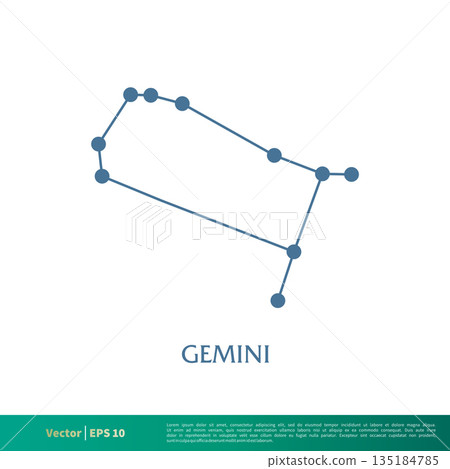 Gemini - Constellation Star Icon Vector Logo Template Illustration Design. Vector EPS 10. Gemini - Constellation Star Icon Vector Logo Template Illustration Design. Vector EPS 10. 135184785