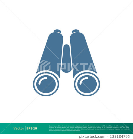 Binocular Nautical Icon Vector Logo Template Illustration Design. Vector EPS 10. 135184795