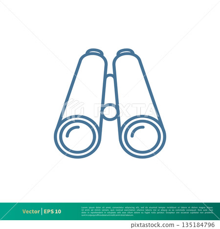 Binocular Nautical Icon Vector Logo Template Illustration Design. Vector EPS 10. 135184796