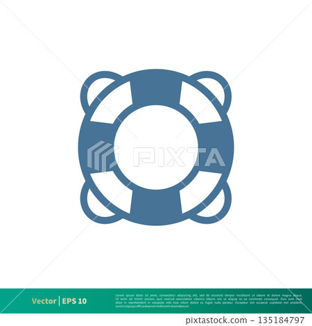 Lifebuoy - Nautical Icon Vector Logo Template Illustration Design. Vector EPS 10. 135184797