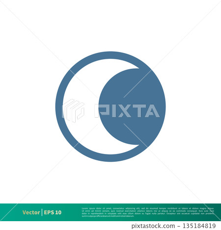 Moon Icon Vector Logo Template Illustration Design. Vector EPS 10. 135184819