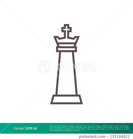 King Chess Icon Vector Logo Template Illustration Design. Vector EPS 10. King Chess Icon Vector Logo Template Illustration Design. Vector EPS 10. 135184821