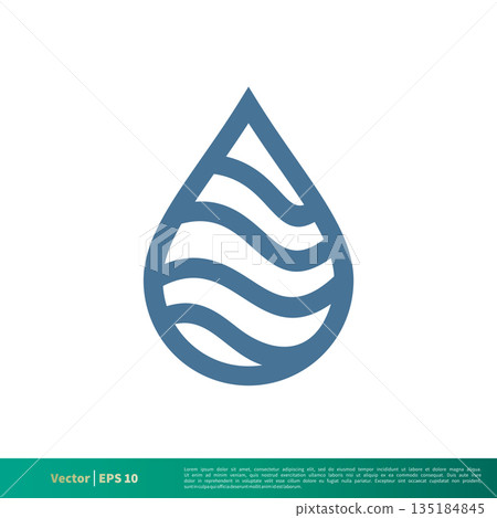 Water, Raindrop Icon Vector Logo Template Illustration Design. Vector EPS 10. 135184845