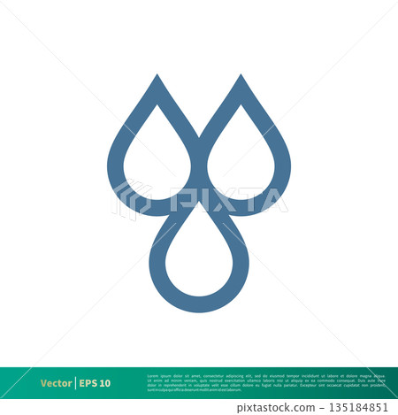 Water, Raindrop Icon Vector Logo Template Illustration Design. Vector EPS 10. Water, Raindrop Icon Vector Logo Template Illustration Design. Vector EPS 10. 135184851