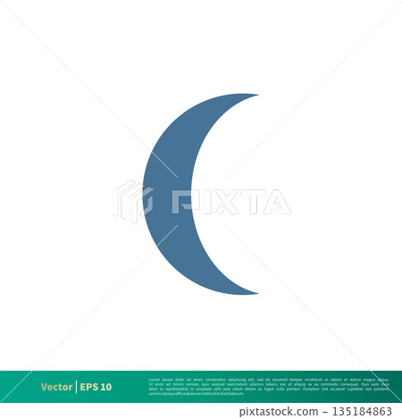 Moon Icon Vector Logo Template Illustration Design. Vector EPS 10. Moon Icon Vector Logo Template Illustration Design. Vector EPS 10. 135184863