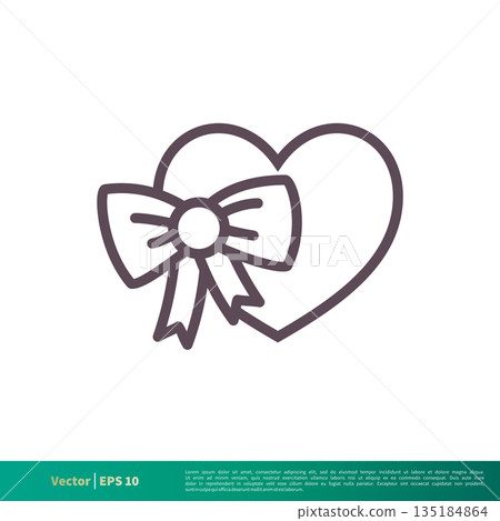 Gift Love Icon Vector Logo Template Illustration Design. Vector EPS 10. Gift Love Icon Vector Logo Template Illustration Design. Vector EPS 10. 135184864
