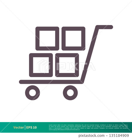 Cargo Cart Icon Vector Logo Template Illustration Design. Vector EPS 10. Cargo Cart Icon Vector Logo Template Illustration Design. Vector EPS 10. 135184909