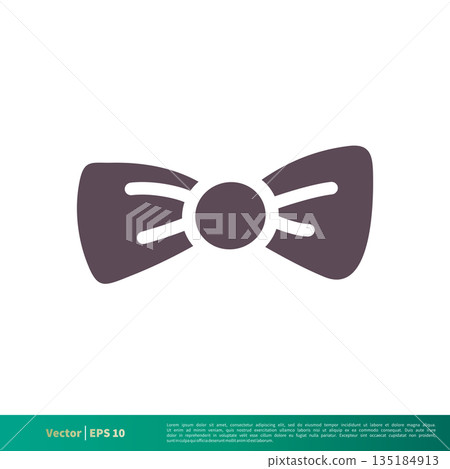 Bow Tie Ribbon Icon Vector Logo Template Illustration Design. Vector EPS 10. 135184913