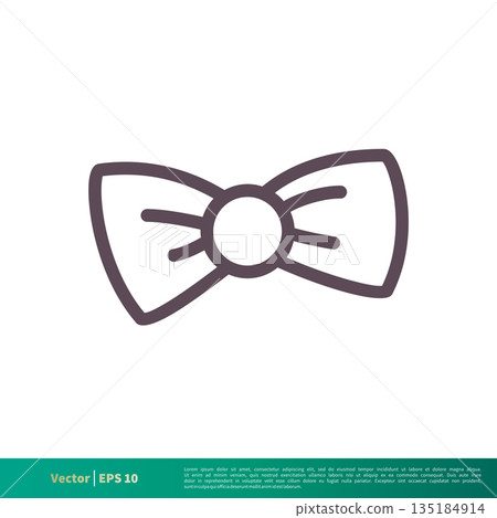 Bow Tie Ribbon Icon Vector Logo Template Illustration Design. Vector EPS 10. 135184914