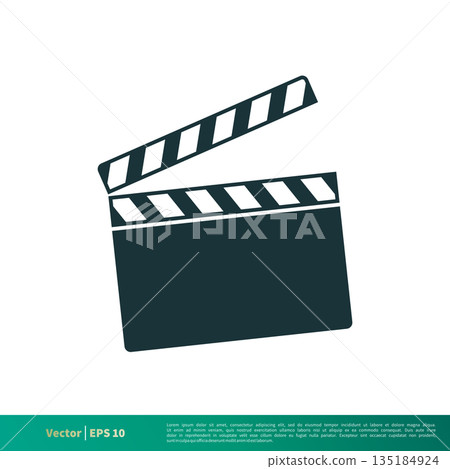 Movie Clapper Board Icon Vector Logo Template Illustration Design. Vector EPS 10. Movie Clapper Board Icon Vector Logo Template Illustration Design. Vector EPS 10. 135184924