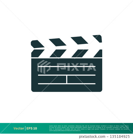 Movie Clapper Board Icon Vector Logo Template Illustration Design. Vector EPS 10. Movie Clapper Board Icon Vector Logo Template Illustration Design. Vector EPS 10. 135184925