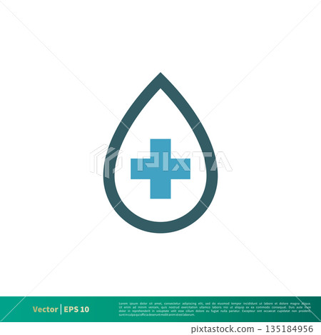 Drop and Cross Medical, Healthcare Icon Vector Logo Template Illustration Design. Vector EPS 10. Drop and Cross Medical, Healthcare Icon Vector Logo Template Illustration Design. Vector EPS 10. 135184956